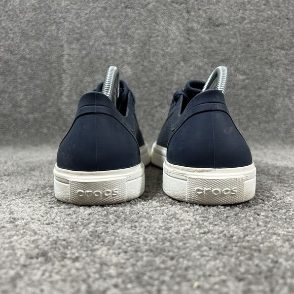 Crocs Citilane Roka Court 204872 Mens Size 9 Navy Blues Perforated Slip On Shoes - Picture 6 of 10